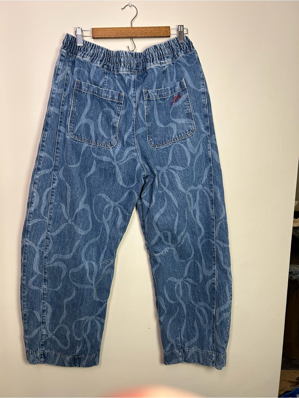 Damson Madder Felix Bow, wide leg barrel jeans size 16 - Picture 5 of 14
